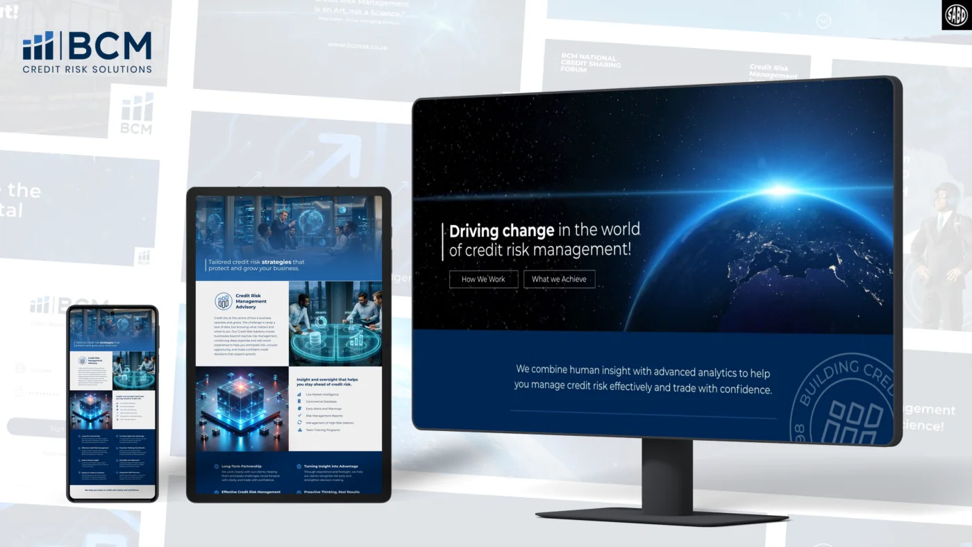 BCM Credit Solutions digital + communication work by SABD