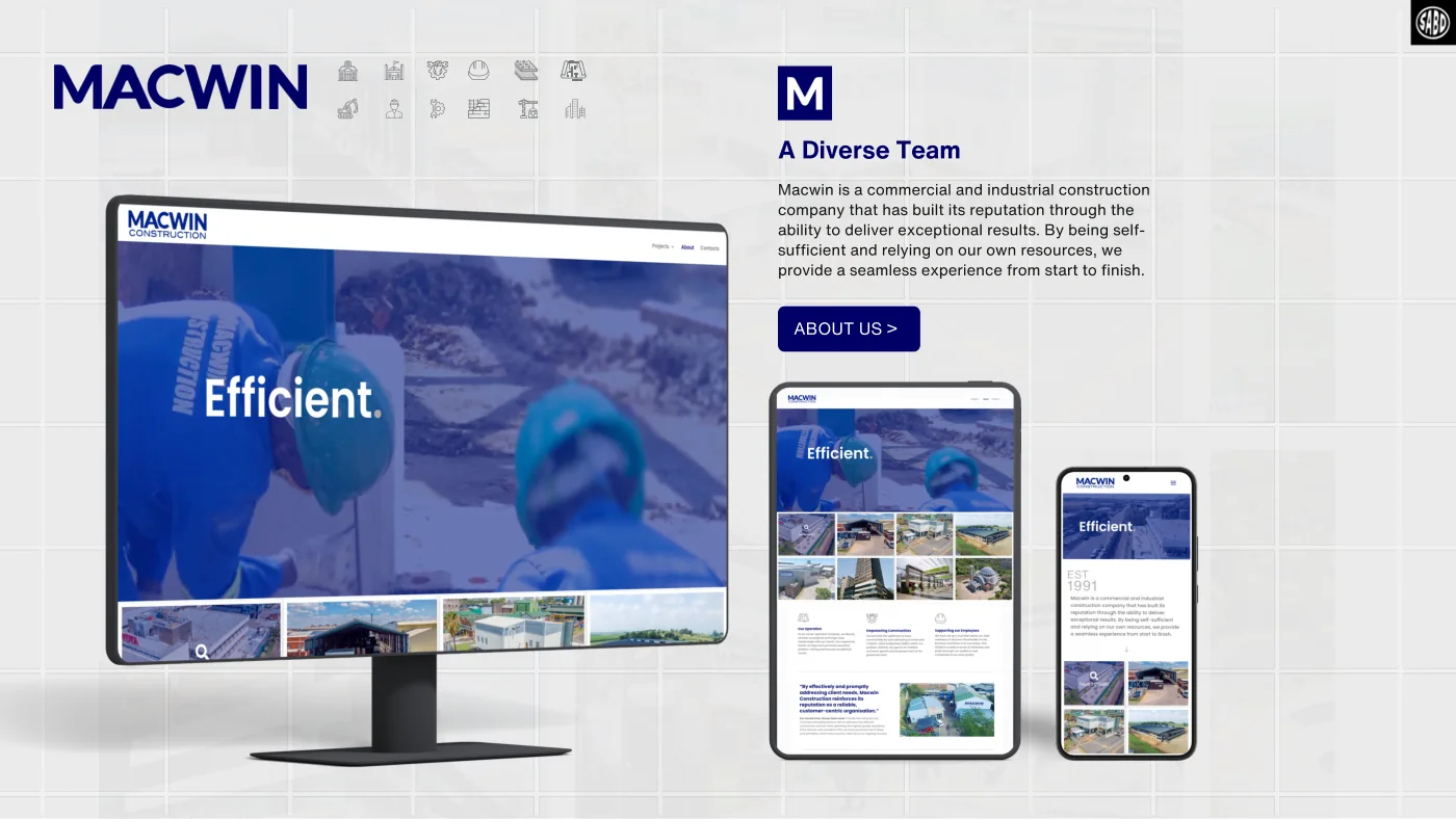 Macwin website + digital direction work by SABD