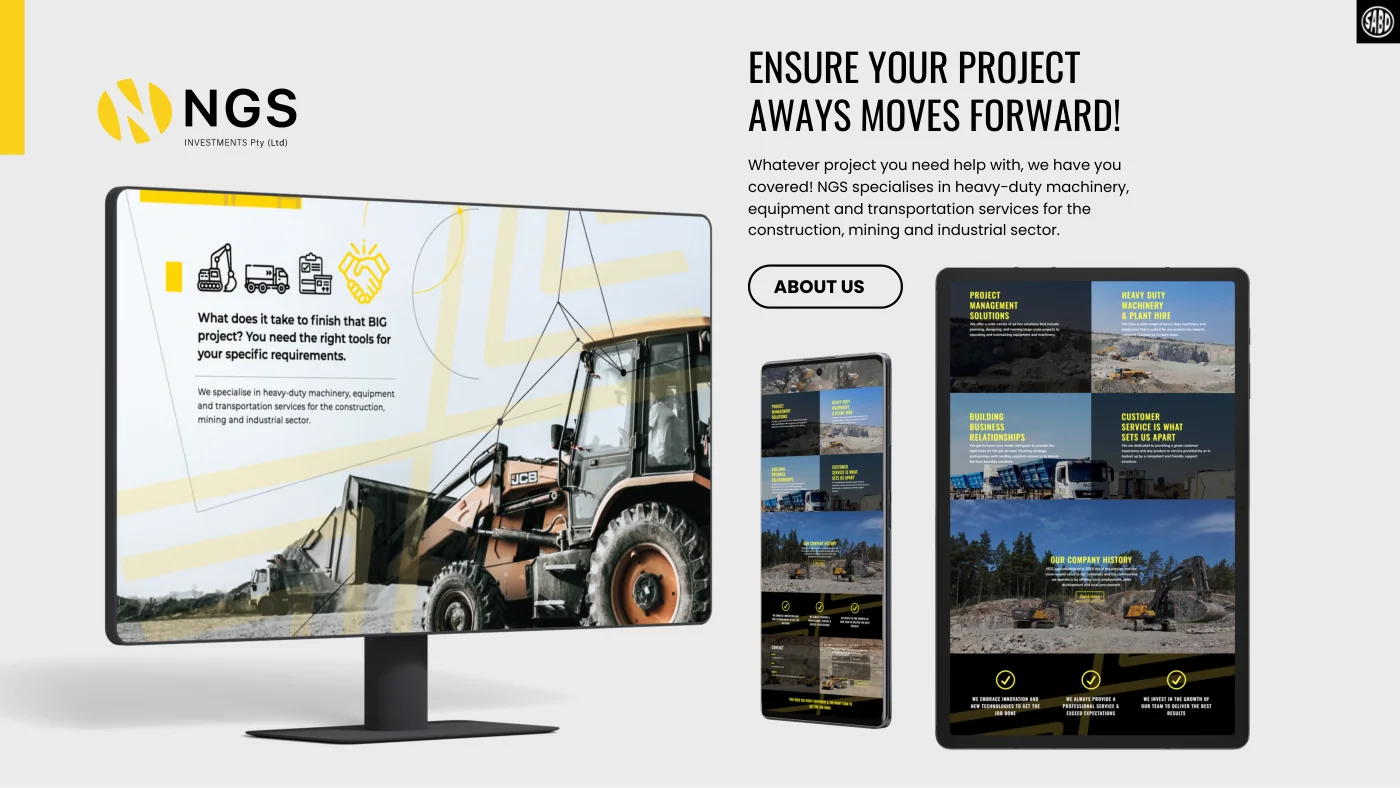 NGS Investments brand + website work by SABD
